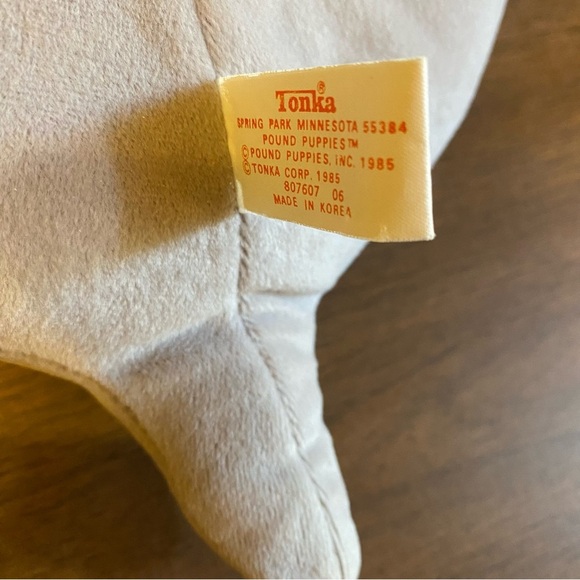 Tonka Vintage 1985 Pound Puppies Gray Brown Spots Large 18” - Picture 7 of 11